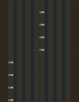 repeated bass on lane 1 of each side