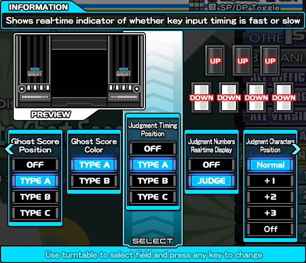 Advanced Options Menu | beatmania IIDX guide [iidx.org]