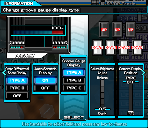 gauge visibility screen